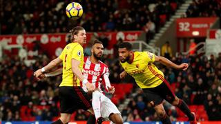 Con André Carrillo: Watford empató sin goles contra Stoke City por fecha 25 de Premier League