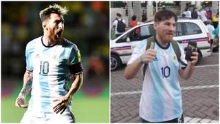 ¡No se vayan a confundir! 'Doble' de Lionel Messi se pasea por Salvador de Bahía en la previa del debut de Copa América