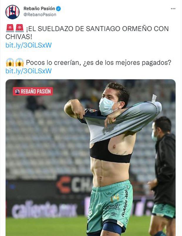 Santiago Ormeño reforzará a Chivas en el Apertura 2022 de Liga MX.
