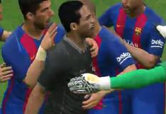 Ni en tus mejores sueños: el festejo de un árbitro luego de gol del FC Barcelona en PES 17