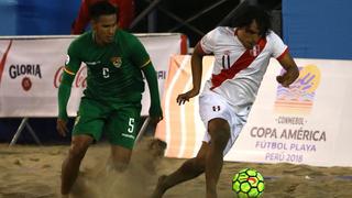 Perú perdió 8-7 con Bolivia en su primer partido de la Copa América de Fútbol Playa