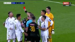 ¡Oh, Capitán! ¡Mi Capitán! Sergio Ramos fue expulsado del Real Madrid-City por una falta contra Sterling [VIDEO]