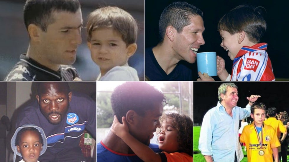 Los hijos de las leyendas del fútbol que siguen los pasos de sus padres. (Fotos: Agencias)