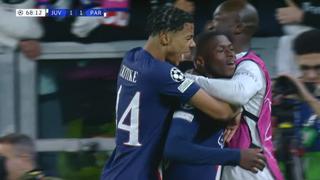 Asistencia de Mbappé: gol de Nuno Mendes para el 2-1 de PSG vs. Juventus [VIDEO]