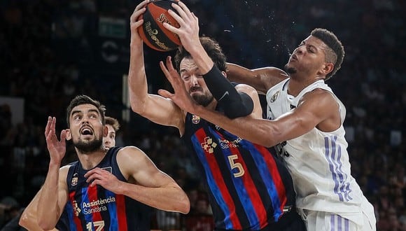 Por la Final Four, Barcelona - Madrid en vivo juegan desde las 20:00 horas en el Zalgirio Arena de Kraunas. (Foto: AFP)