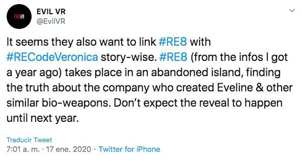 "Resident Evil Code: Veronica" estaría en los planes de Capcom y se relacionaría con "Resident Evil 8" (Foto: Twitter)