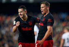 Atlético de Madrid y Valencia empataron 2-2 en Mestalla por la jornada 24 de la Liga Santander 2020