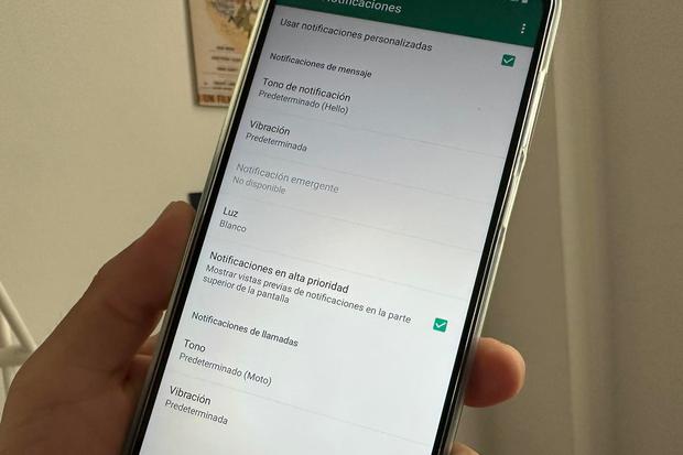 So you can change the notification tone of a contact in WhatsApp.  (Photo: MAG - Rommel Yupanqui)