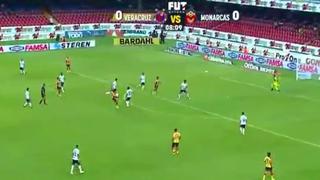 ¡Nada que hacer para Gallese! Ray Sandoval anotó golazo para Monarcas Morelia contra Veracruz [VIDEO]