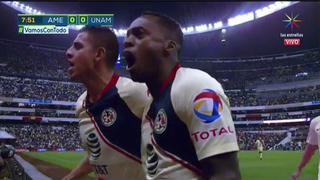 ¡Error de Saldívar! Renato Ibarra y el gol para abrir el marcador para América ante Pumas [VIDEO]