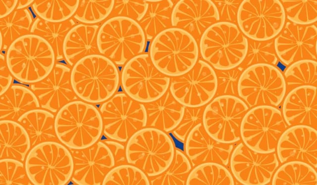 Tienes 10 segundos para hallar los sashimi entre las rodajas de naranja de este acertijo visual. (Noticieros Televisa)
