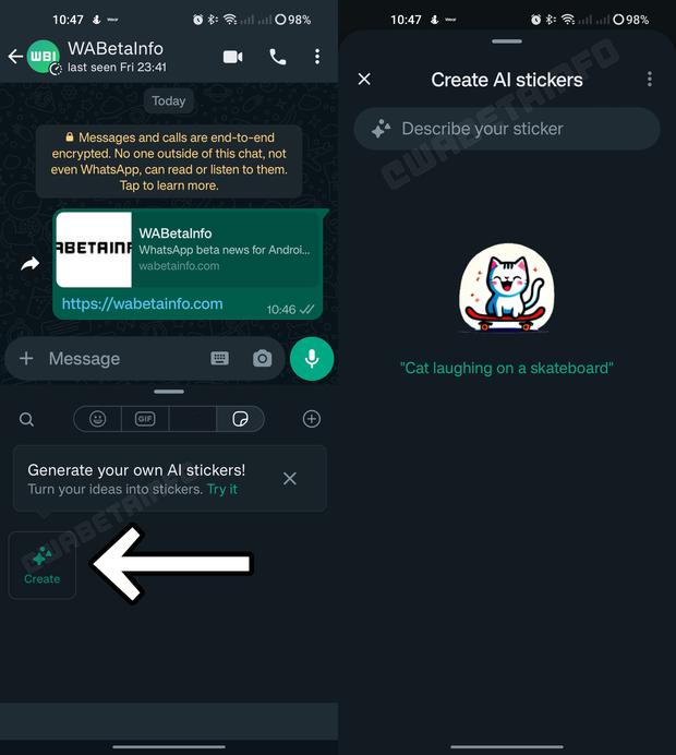 Feature Preview "AI stickers" on WhatsApp.  (Photo: WabetaInfo)
