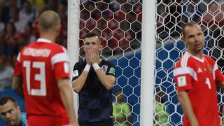 ¡El palo le dijo no! Perisic tuvo en sus pies la ventaja para Croacia ante Rusia en el Mundial
