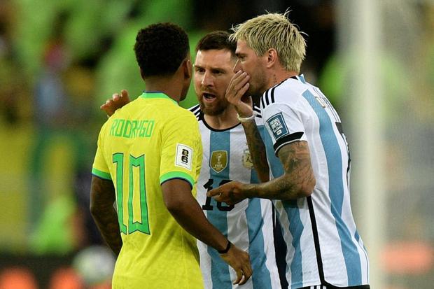 Rodrygo tuvo una pelea con Messi antes del partido. (Foto: Getty Images)