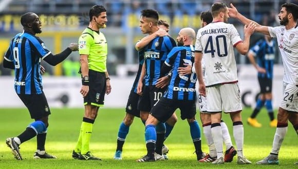 Lautaro Martínez  pierde la calma tras esta polémica expulsión con el Inter. (Foto: Gety)