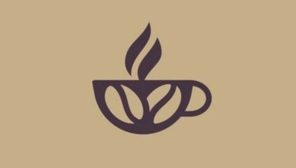 En esta imagen, cuyo fondo es de color marrón claro, se aprecia el dibujo de una taza y el de unos granos de café. (Foto: MDZ Online)