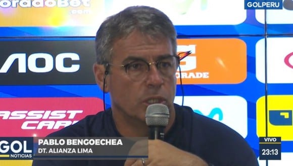 Pablo Bengoechea quedó conforme con el rendimiento, pero no con el resultado de Alianza Lima. (GOLPERU)