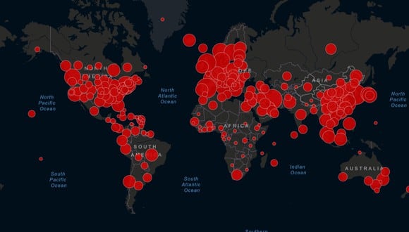 Conoce los países que no han reportado casos de coronavirus en sus territorios. (Foto: Johns Hopkins Hospital)