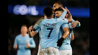 Imparables al ritmo del 'Kun': Manchester City goleó a Leicester con 'póker' de Agüero