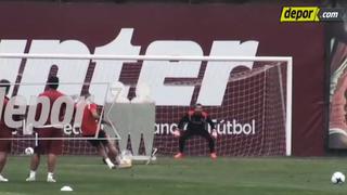 Selección Peruana: Paolo Guerrero perfeccionó tiros libres en el entrenamiento [VIDEO]
