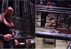¡Está imparable! Braun Strowman derribó estructura metálica sobre Lesnar y Kane en RAW [VIDEO]