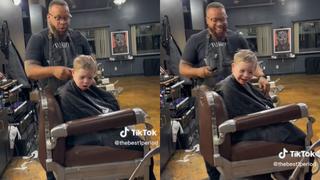Barbero es viral por hacer impresionante corte de cabello a niño especial