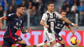 Faltó el gol de Cristiano Ronaldo: Juventus venció 3-1 a Cagliari por la Serie A de Italia 2018