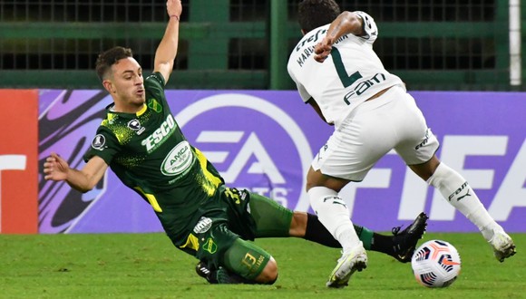 Palmeiras venció 2-1 a Defensa y Justicia por la Copa Libertadores. (Foto: AFP)