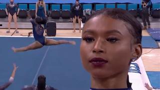 ¡Simone Biles ya tiene competencia! Gimnasta arrasa en redes sociales por video viral de su acrobática rutina