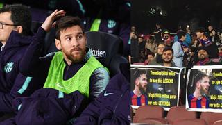 No hablemos de cosas tristes: hinchas del Barça viajaron 5000 millas para ver a Messi, pero fue suplente