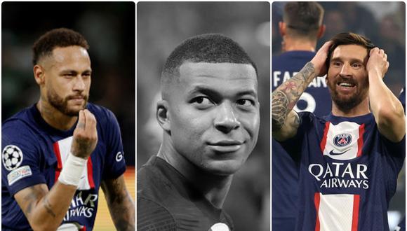 Mbappé, Messi y Neymar juegan juntos en el PSG desde el verano de 2021. (Getty)