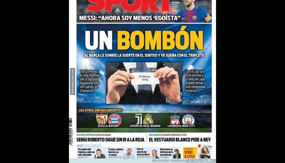 Los mejores memes del Barcelona-Roma por la vuelta de cuartos de final de Champions League. (Difusión)