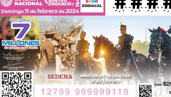 Resultados Sorteo Zodíaco, domingo 11 de febrero: números ganadores. (Captura: Lotería Nacional de México)