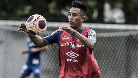 Christian Cueva llegó a Santos en a inicios del 2019. (Globoesporte)
