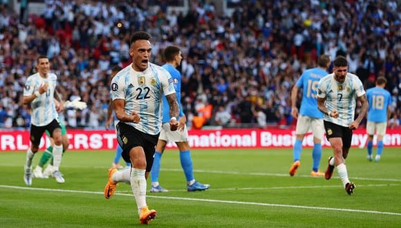 Argentina vs Italia por la Finalissima Conmebol-UEFA en Wembley. (Foto: Getty Images)