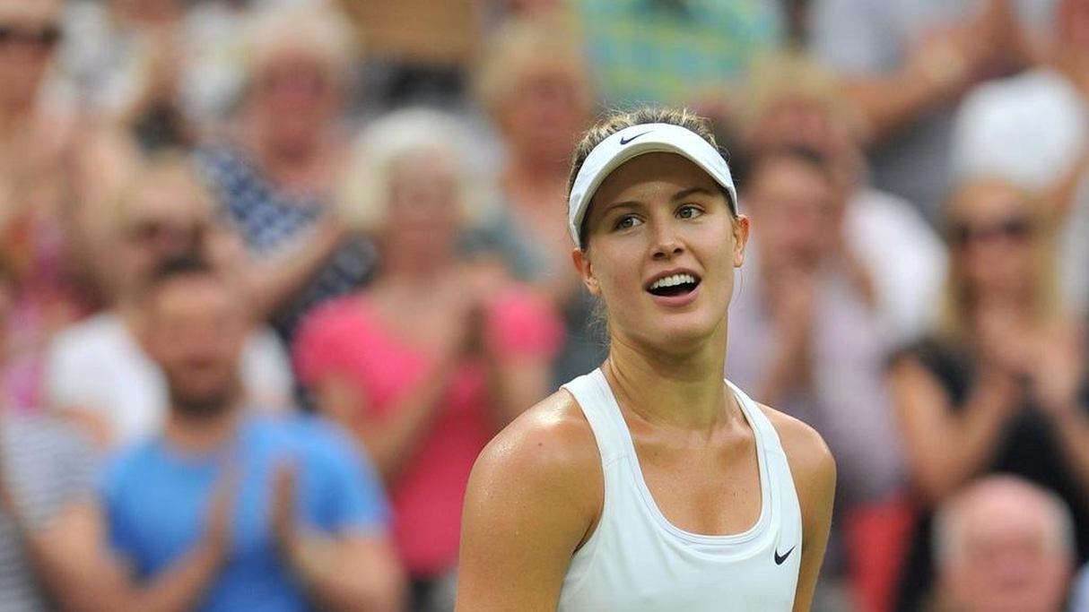 La tenista Eugenie Bouchard aceptó salir con un fanático, quien donará dinero para combatir el coronavirus. (Foto: AFP)