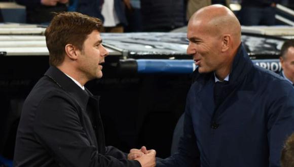El efecto dominó entre Mauricio Pochettino y Zinedine Zidane. (Foto: AFP)