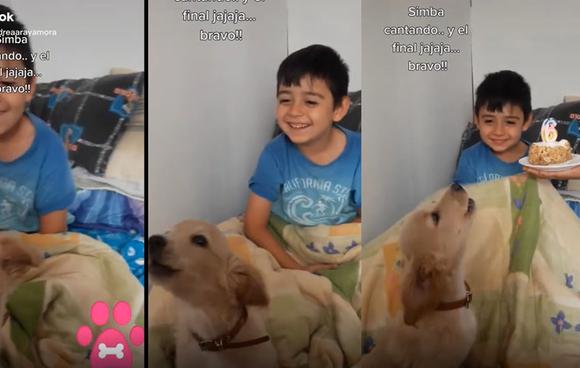 The viral video of the puppy that sings happy birthday to its little owner