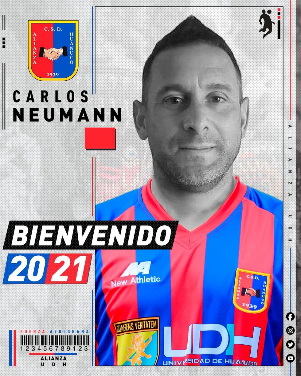 Carlos Neumann buscará ser el nuevo goleador de Alianza Universidad, luego de su estancia en Sport Huancayo. (Foto: Twitter)