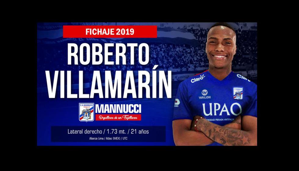 Fichajes 2019: Roberto Villamarín dejó Alianza Lima y fichó por Carlos A. Mannucci