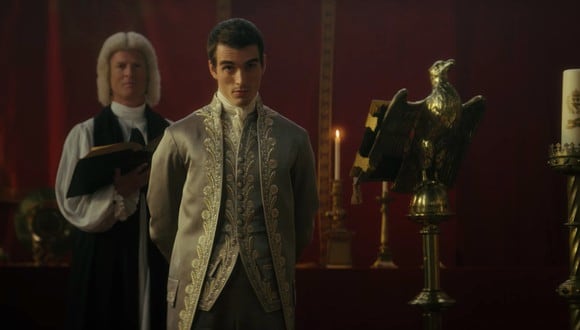 Corey Mylchreest interpreta a la versión joven del rey Jorge III en "La reina Charlotte: Una historia de Bridgerton" (Foto: Netflix)