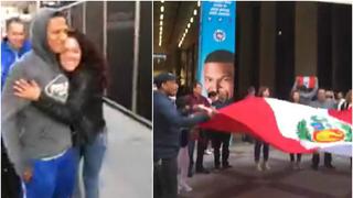Maicelo fue alentado por hinchas peruanos en su llegada al Madison Square Garden (VIDEO)