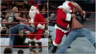 ¡Jo, jo, jo! El día que Stone Cold le aplicó una 'paralizadora' a Papá Noel por Navidad [VIDEO]