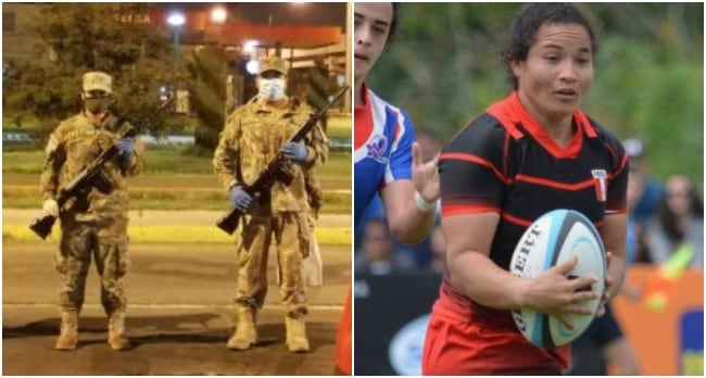 Nataly Correa, la jugadora de rugby que enfrenta al coronavirus en las calles como suboficial de la Fuerza Aérea Peruana. (IPD)