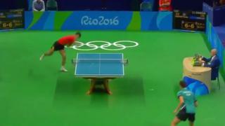 Río 2016: espectacular punto en semifinales de ping pong masculino