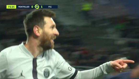 Lionel Messi anotó el 2-0 de PSG vs. Montpellier. (Captura: ESPN)
