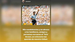 Adiós, 'Tata': Lionel Messi, Diego Maradona y los mensajes de despedida a José Luis Brown [FOTOS]