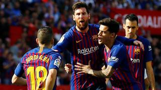 Gracias a 'D10s': Messi marcó un triplete para el Barcelona 4-2 Sevilla por fecha 25 de Liga Santander 2019
