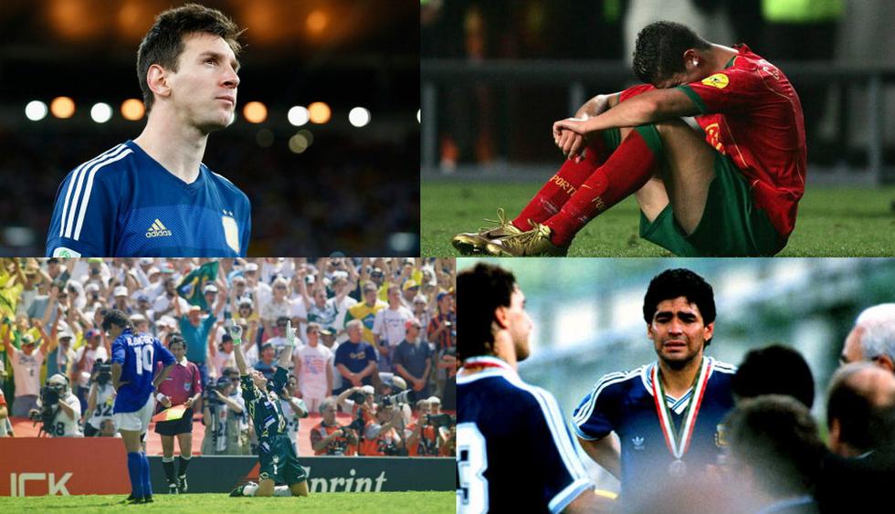 Los momentos más tristes de los grandes cracks del fútbol mundial. (Getty Images)
