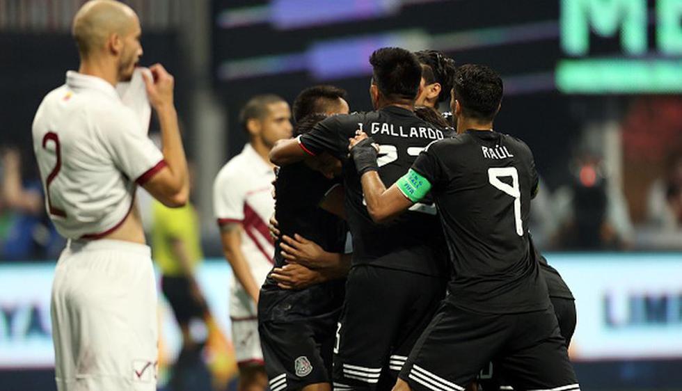 México remontó y se impuso 3-1 ante Venezuela por amistoso internacional en Atlanta (Getty)